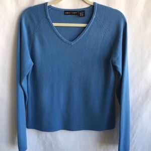 Jamie Scott cornflower blue V-neck sweater